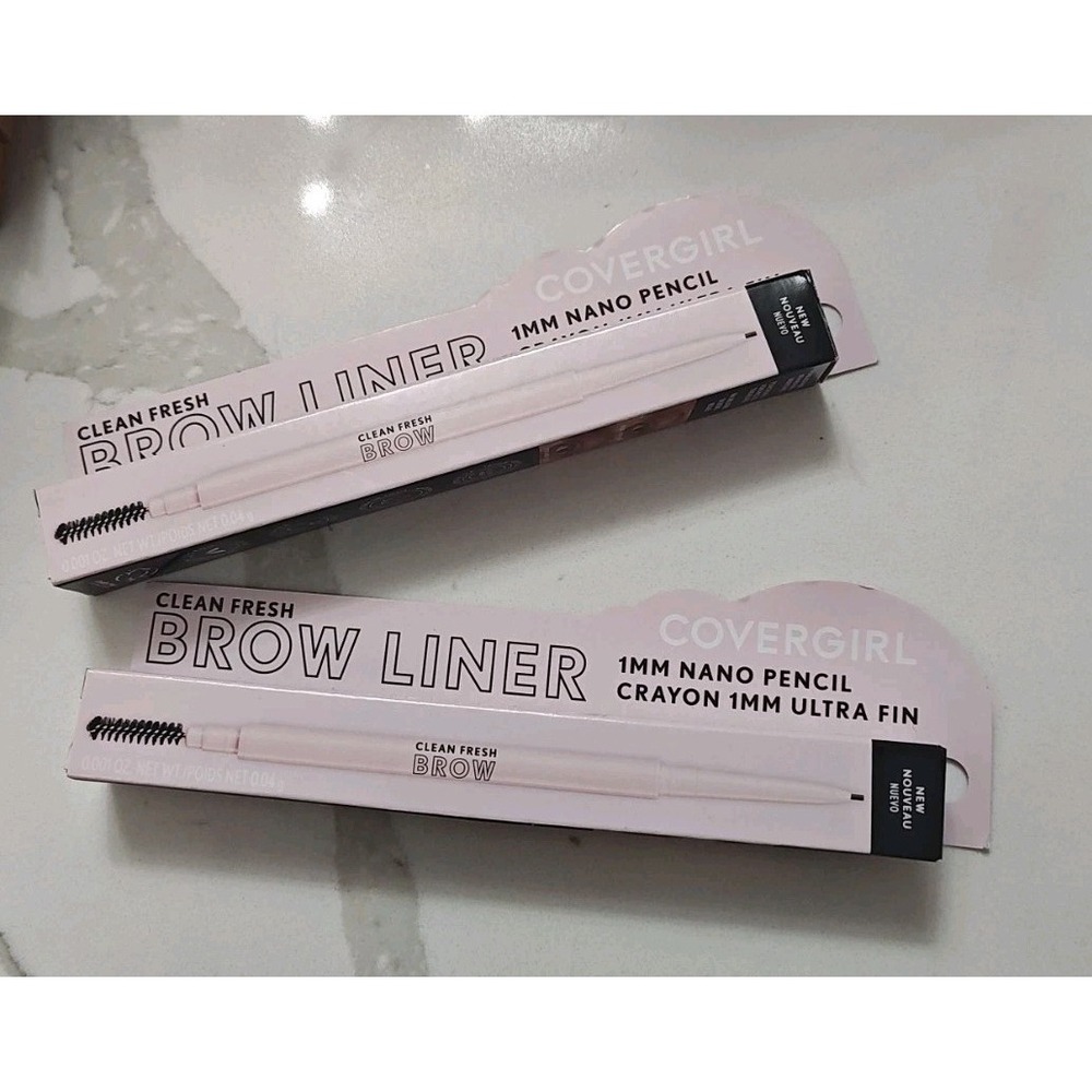 Covergirl Clean Fresh Brow Liner 1MM Nano Pencil Black Brown‎ 700 X 2 New